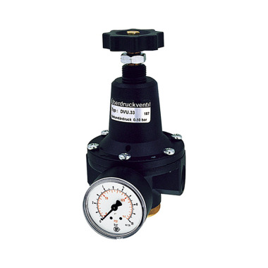 Riegler Pressure relief valve, including pressure gauge, G 1/2, 0.1 - 3.0 bar 101467