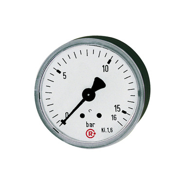 Riegler Standard pressure gauge, sheet steel housing, G 1/8 rear, 0-4.0 bar, Ø 40 101814