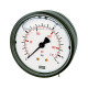 Riegler Glycerine pressure gauge, rear centric, G 1/4, -1 / +0.6 bar, Ø63 102089