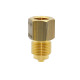 Riegler Pressure gauge connection nipple, brass, G 1/8 female, G 1/4 male 102625