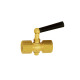 Riegler Pressure gauge shut-off valve, female - female, made of plain brass, G 1/4 102641