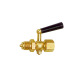 Riegler Pressure gauge shut-off valve, female - male, made of bright brass, G 1/4 102647