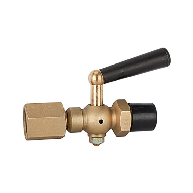 Riegler Pressure gauge shut-off valve, male thread - rotating socket, brass, G 1/2 102654