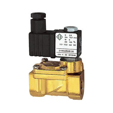 Riegler 2/2-solenoid valve,NC,pilot operat., 24V DC,5W,FKM,G1/2,0.2-16bar 102941