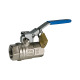 Riegler Safety ball valve lockable without vent. Nickel-plated brass, Rp 1/4 103141