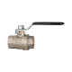 Riegler Ball valve standard version, black lever, IG/IG, nickel-plated brass, G 3/8 103158