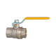 Riegler Ball valve standard version, yellow lever, IG/IG, nickel-plated brass, G 1/4 103187