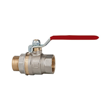 Riegler Ball valve standard design, red steel lever, IT/ET, G 1/4 103203