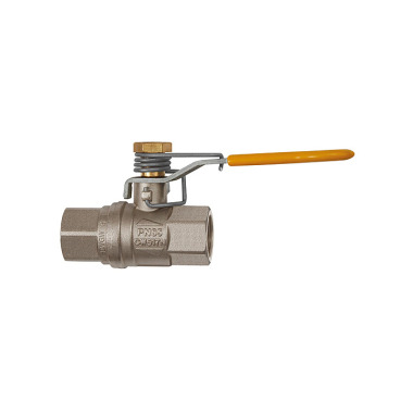 Riegler Safety ball valve with spring reset, nickel-plated brass, Rp 3/4 103230