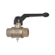 Riegler Safety ball valve, non-locking, venting, nickel-plated brass, Rp 1/4 103253