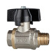 Riegler Ball valve heavy duty, wing handle, IG/AG, nickel-plated brass, G/R 1/4 103292