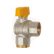 Riegler Ball valve angle shape, EN 331, nickel-plated brass, IG/IG, Rp 1/2, DN 15 103310