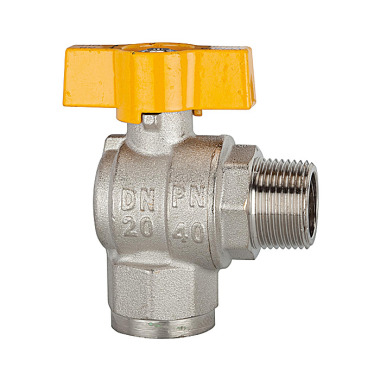 Riegler Rectangular ball valve, nickel-plated brass, IT/ET, R/Rp 3/4 103314