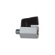 Riegler Mini ball valve, Smooth surface nickel-plated brass G1/8IT/ET DN8 103343