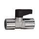 Riegler Mini ball valve with rotary handle, nickel-plated brass, Rp 1/8 IG 103347