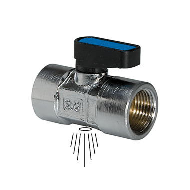 Riegler Mini safety ball valve, lockable, venting, G 1/8 IG 103357