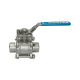 Riegler Stainless steel ball valve, weld-on studs, for tube O.D. 17 mm 103455