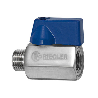 Riegler Mini ball valve, stainless steel 1.4401, IG/AG, G 1/4, DN 8 103492