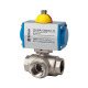 Riegler Brass ball valve, pneumatic actuator, L-bore, Rp 1/2, L=116 103549