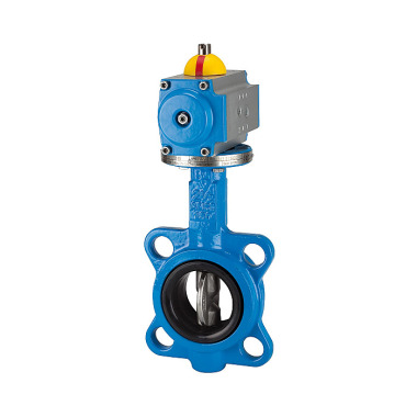 Riegler Intermediate flange butterfly valve, pneumatic actuator double-actuated DN 50 103668