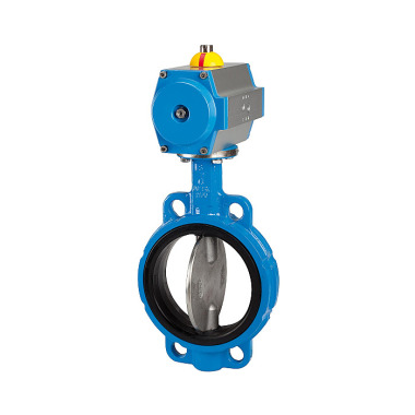 Riegler Intermediate flange butterfly valve, pneumatic actuator, double-acting DN 150 103673