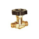 Riegler Needle valve, brass, with fine adjustment, G 1/4 AG, DN 4 103763