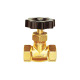 Riegler Needle valve, brass, with fine adjustment, G 1/4 IG, DN 4 103765