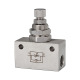 Riegler Throttle check valve, in block form, stainless steel 1.4404, G 1/4 103808