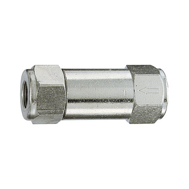 Riegler Check valve, Small design, nickel-plated brass, G 3/8, 0.2 bar 103843