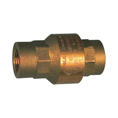 Riegler Check valve, full bore, brass, Rp 3/8, 20 - 50 mbar 103868