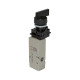 Riegler 3/2-way valve, manual rotary lever long, NC, monost. G1/8, 3 switching positions. 106425