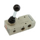 Riegler 3/2-way valve, man. 90° lever monostable, G1/4 106460