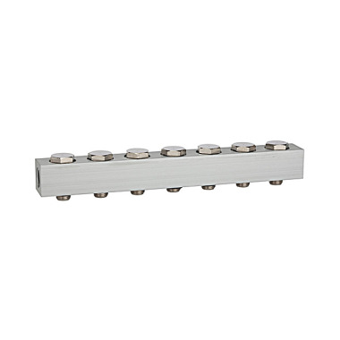 Riegler Supply strip for the way valves, with 7 valve positions, G 1/4 106621