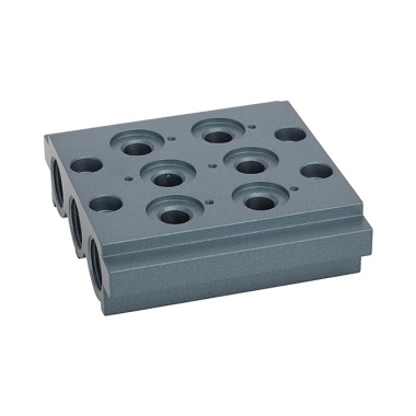 Riegler Multiple base plate for directional valves, 2 valve positions, G 1/8 106622