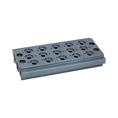 Riegler Multi-base plate for the way valves, 5 valve positions, G 1/4 106635