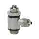 Riegler Throttle check valve, exhaust air pressure quick connection M5, hose 4/2.5 106924