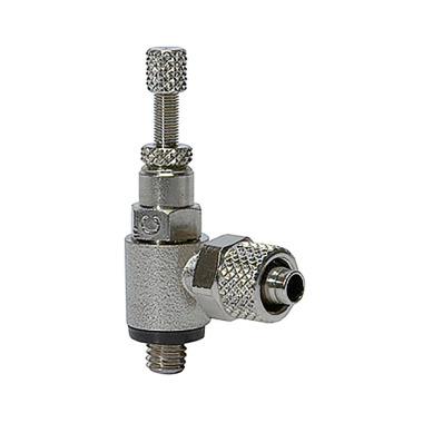 Riegler Throttle check valve, exhaust air pressure quick connection G1/4, hose 8/6 106954