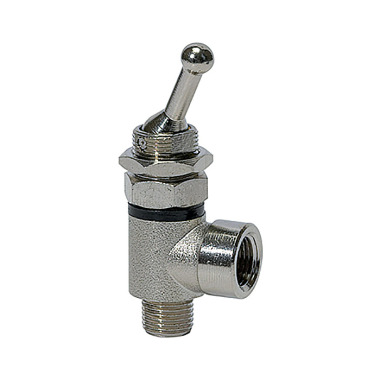 Riegler 2/2-way toggle lever valve, both sides, screw connection, G 1/4 107013