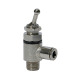 Riegler 2/2-way rocker arm valve, both sides, plug connection G 1/8, hose 4 107017