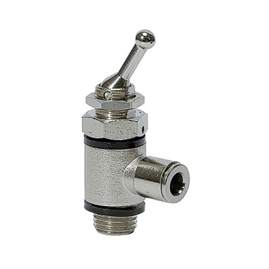 Riegler 3/2-way toggle lever valve, Hose side, Push-in connector, G 1/8 107032