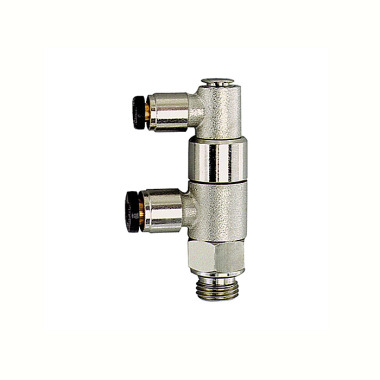 Riegler Stop valve pneumatically operated, G 1/8, plug connection 6/4 107065