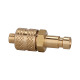 Riegler Nipple for couplings NW 2.7, brass plain, for hose 4x3 107080