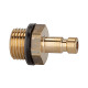 Riegler Nipple for couplings I.D. 2.7, bright brass, M5 ET, AF 7 107083