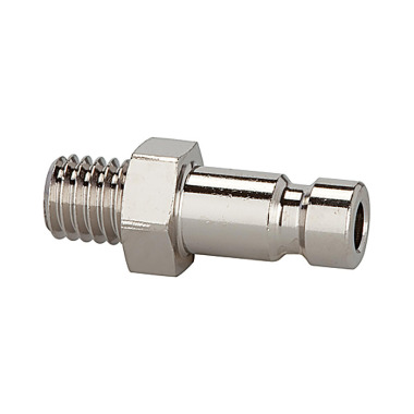 Riegler Nipple for couplings NW 2.7, nickel-plated brass, M5 AG, SW 7 107102