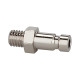 Riegler Nipple for couplings I.D. 2.7, nickel-plated brass, M5 ET 107102