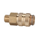 Riegler Quick-connect coupling I.D. 5, bright brass, G 1/8 ET 107125