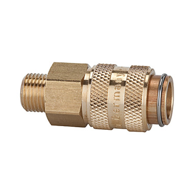 Riegler Quick-connect coupling I.D. 5, bright brass, G 3/8 ET 107127