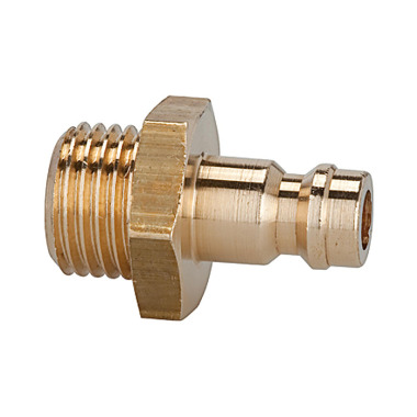 Riegler Nipple for couplings NW 5, brass plain, G 1/8 AG, SW 14 107148