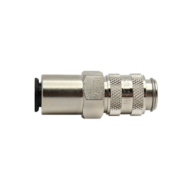 Riegler Quick-connect coupling I.D. 5, nickel-plated brass, push-in 8 mm 107176