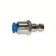 Riegler Push-in nipple 8 mm, for couplings NW 5, nickel-plated brass. 107191